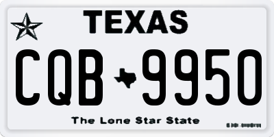 TX license plate CQB9950