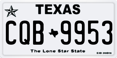 TX license plate CQB9953