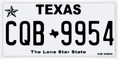 TX license plate CQB9954