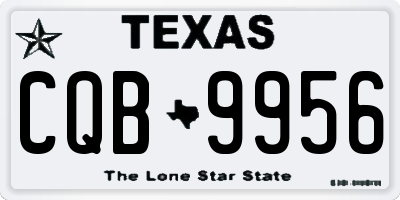 TX license plate CQB9956
