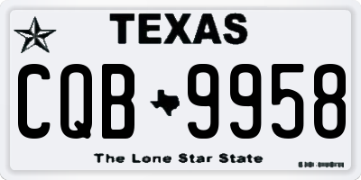 TX license plate CQB9958