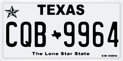 TX license plate CQB9964
