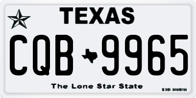 TX license plate CQB9965