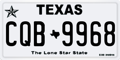 TX license plate CQB9968