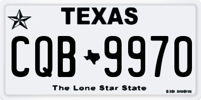 TX license plate CQB9970