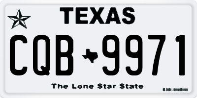 TX license plate CQB9971