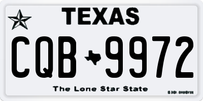 TX license plate CQB9972
