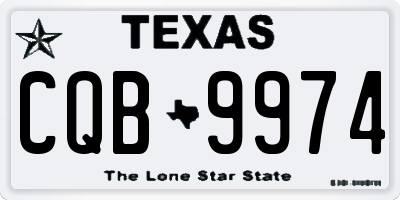 TX license plate CQB9974