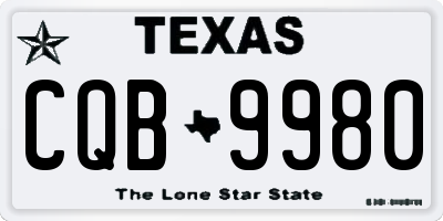 TX license plate CQB9980