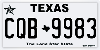 TX license plate CQB9983