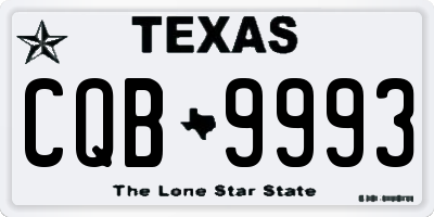 TX license plate CQB9993