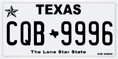 TX license plate CQB9996