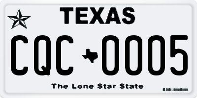 TX license plate CQC0005
