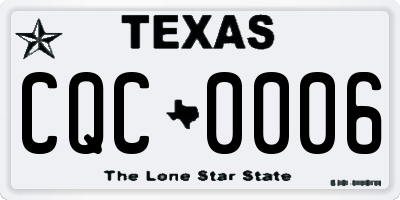 TX license plate CQC0006