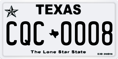 TX license plate CQC0008