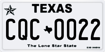 TX license plate CQC0022