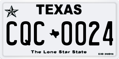 TX license plate CQC0024