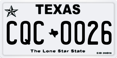 TX license plate CQC0026