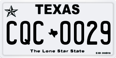 TX license plate CQC0029