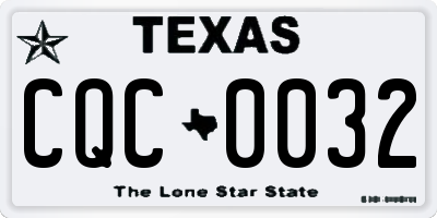 TX license plate CQC0032