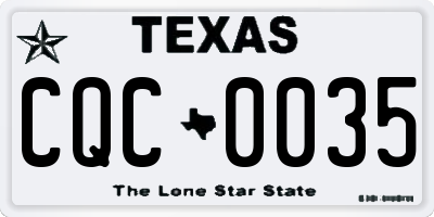 TX license plate CQC0035