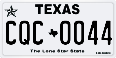 TX license plate CQC0044