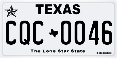 TX license plate CQC0046