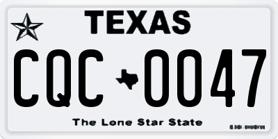 TX license plate CQC0047