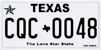 TX license plate CQC0048