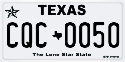 TX license plate CQC0050