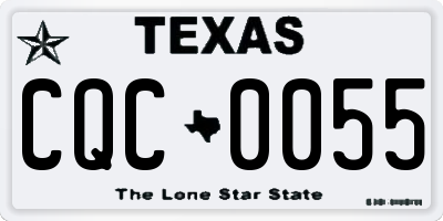 TX license plate CQC0055