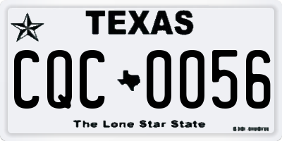 TX license plate CQC0056