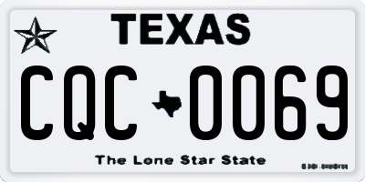 TX license plate CQC0069
