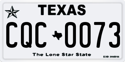 TX license plate CQC0073