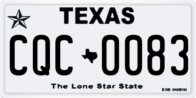 TX license plate CQC0083