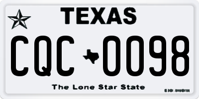 TX license plate CQC0098