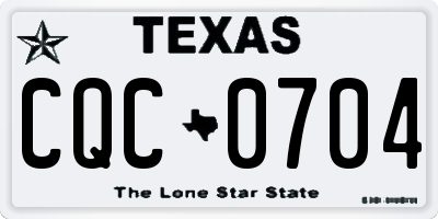 TX license plate CQC0704