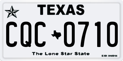 TX license plate CQC0710