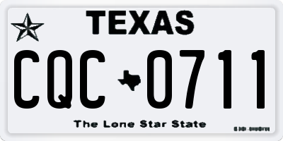 TX license plate CQC0711