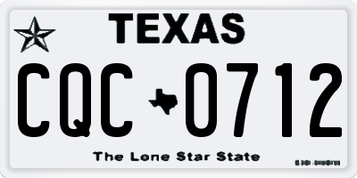 TX license plate CQC0712