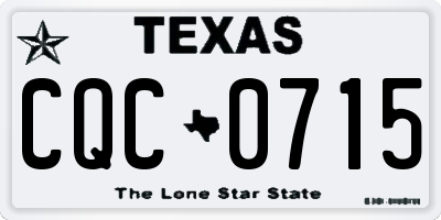 TX license plate CQC0715