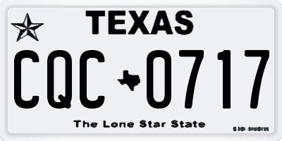 TX license plate CQC0717