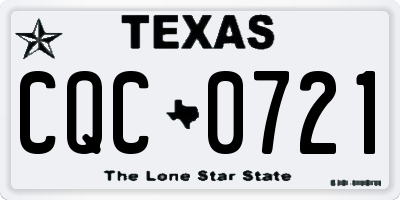 TX license plate CQC0721