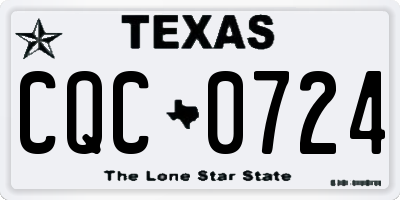 TX license plate CQC0724
