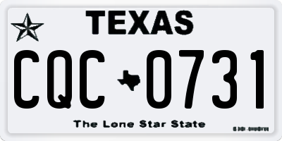 TX license plate CQC0731