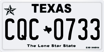 TX license plate CQC0733