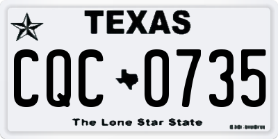 TX license plate CQC0735