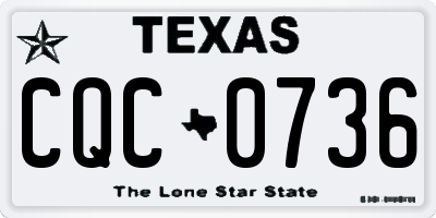 TX license plate CQC0736