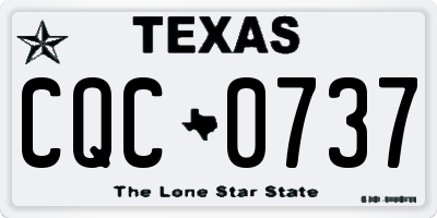 TX license plate CQC0737