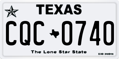 TX license plate CQC0740